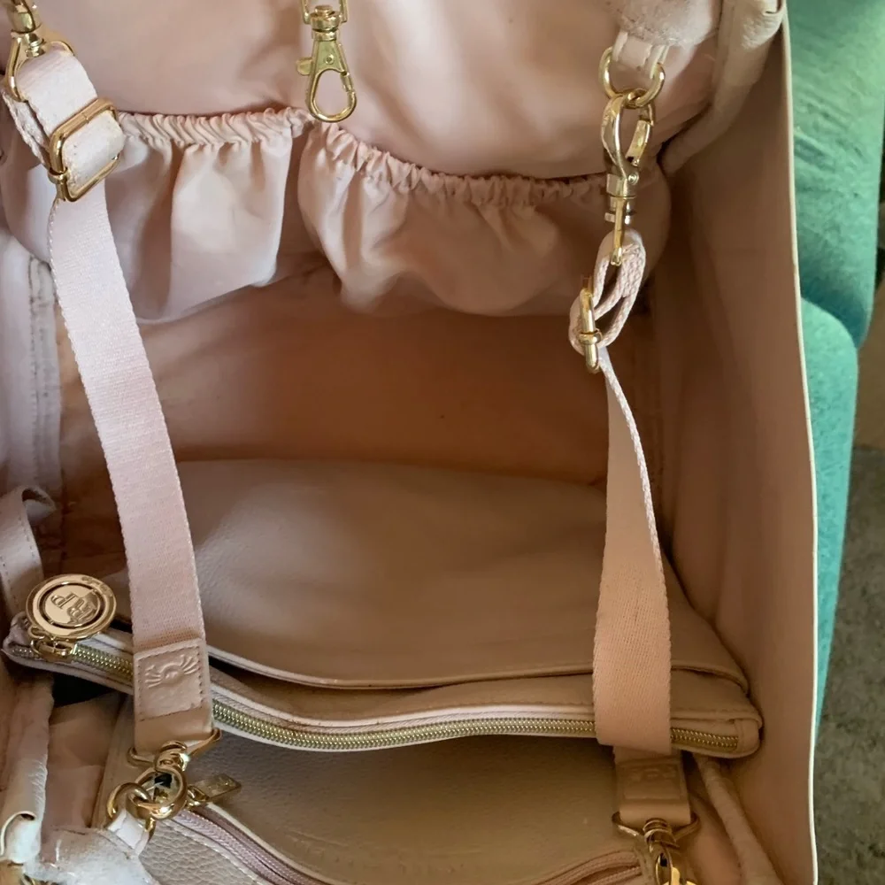 Elegant Pink Diaper Bag with Gold Chain by Rachel Parcell’s “itzy ritzy”